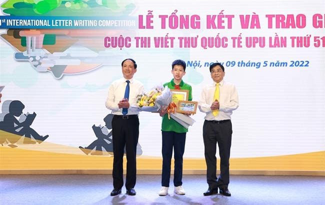 Học sinh trường THCS Nguyễn Tri Phương (Ba Đình Hà Nội) giành giải nhất cuộc thi Viết thư quốc tế UPU