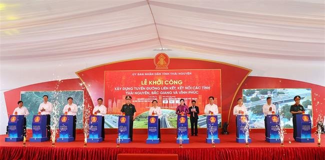 Thái Nguyên: Khởi công Tuyến đường liên kết Thái Nguyên - Bắc Giang - Vĩnh Phúc