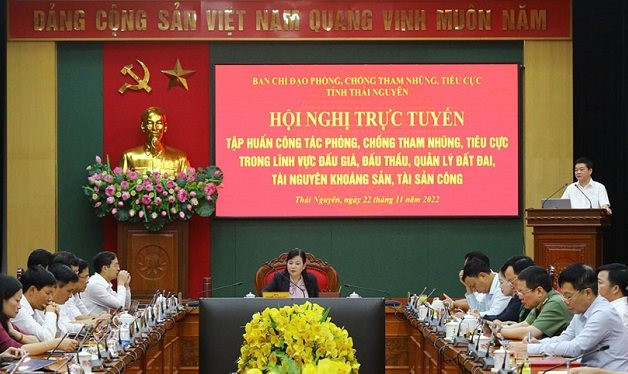 Ban chỉ đạo PCTN TC tỉnh Thái nguyên: Tập huấn công tác phòng chống tham những, tiêu cực lĩnh vực đấu giá, đấu thầu, quản lý đất đai, khoáng sản