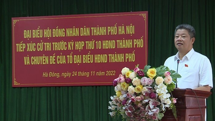 Đại biểu HĐND Thành phố tiếp xúc cử tri quận Hà Đông trước kỳ họp thứ 10