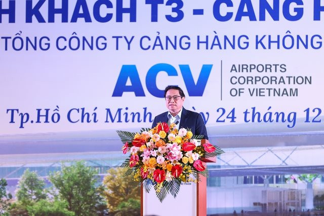 Thủ tướng Phạm Minh Chính dự lễ khởi công dự án xây dựng Nhà ga hành khách T3 Cảng hàng không quốc tế Tân Sơn Nhất