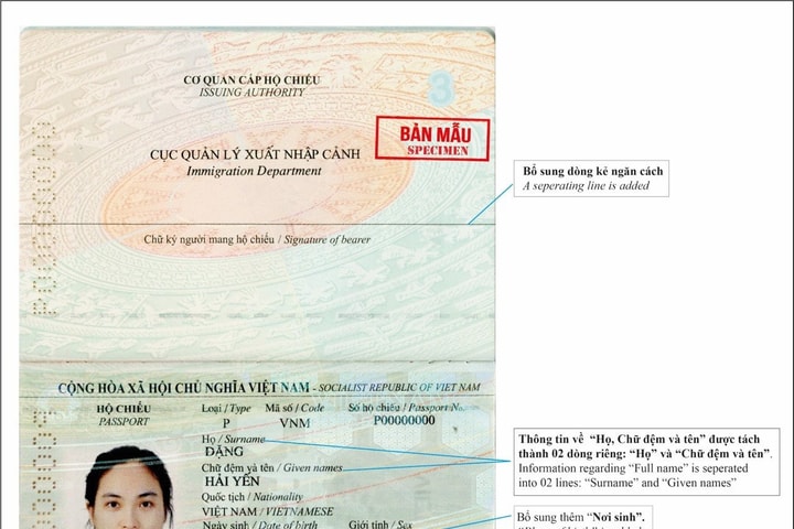 Cấp bổ sung nơi sinh trong hộ chiếu từ 01/01/2023