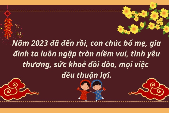 Lời chúc Tết Quý Mão 2023 tặng bố mẹ sâu sắc, ý nghĩa