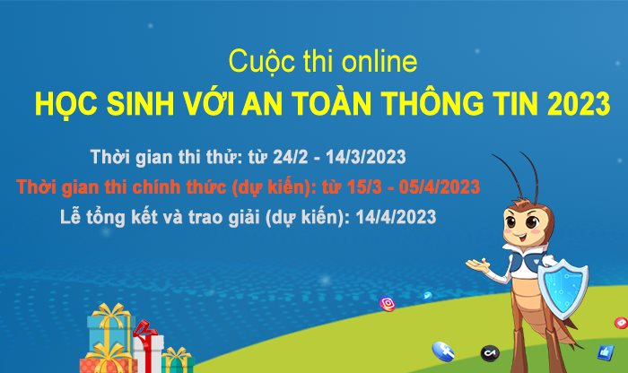 Tổ chức thi trực tuyến “Học sinh với an toàn thông tin”