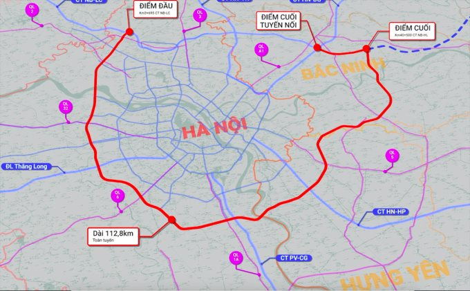 Hà Nội tăng 3.840 tỷ đồng cho dự án Đường Vành đai 4