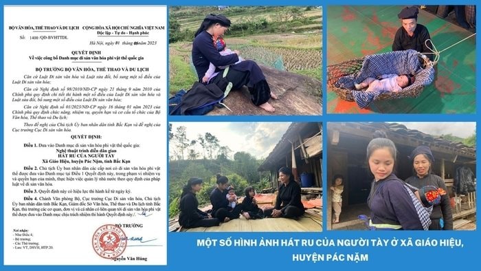 Hát ru của người Tày ở Bắc Kạn được đưa vào Danh mục Di sản văn hóa phi vật thể quốc gia