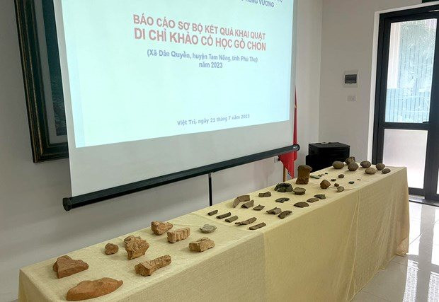 Khai quật được nhiều dấu vết dân cư cổ thuộc văn hóa Gò Mun tại Phú Thọ
