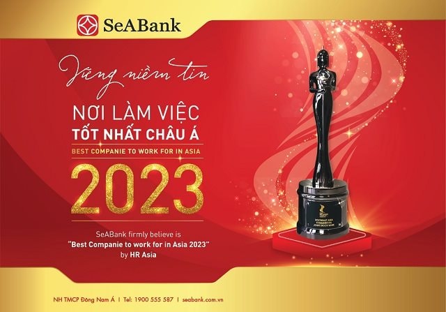 SeABank ba năm liên tiếp được vinh danh “Nơi làm việc tốt nhất châu Á”