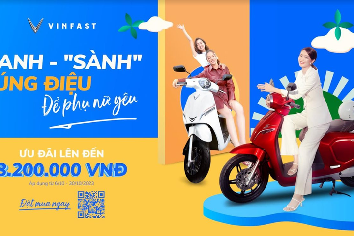 VinFast tung ưu đãi tháng 10 cho xe máy điện lên đến 3,2 triệu đồng