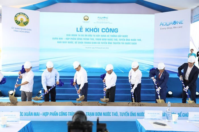 Khởi công dự án cấp nước khu vực phía Nam thành phố Hà Nội và tỉnh Hòa Bình