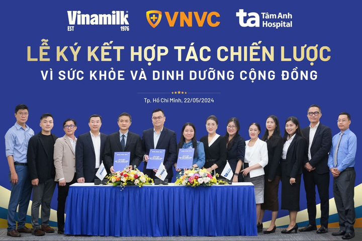 Hợp tác chiến lược giữa Vinamilk và hệ thống trung tâm tiêm chủng VNVC Bệnh viện đa khoa Tâm Anh về bảo vệ , chăm sóc sức khỏe cộng đồng