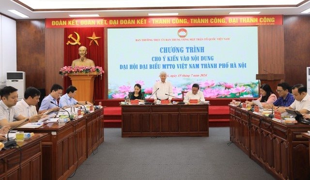 Cho ý kiến vào nội dung Đại hội đại biểu MTTQ Việt Nam thành phố Hà Nội lần thứ XVIII