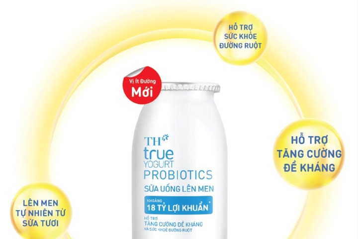 ‏Phiên bản ít đường của Sữa Uống Lên Men TH true YOGURT PROBIOTICS 18 tỷ lợi khuẩn: Chinh phục cả gia đình‏