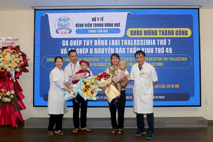 Hai cháu bé bị bệnh Thalassemia, u nguyên bào thần kinh được ghép tủy thành công
