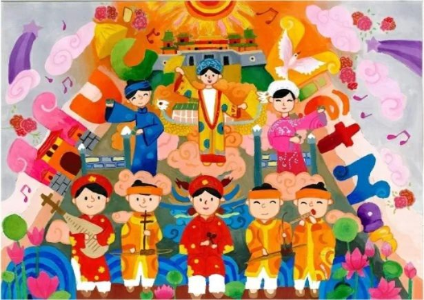 Tranh vẽ tại cuộc thi "Rực rỡ Việt Nam" sẽ được trưng bày ở nước Pháp