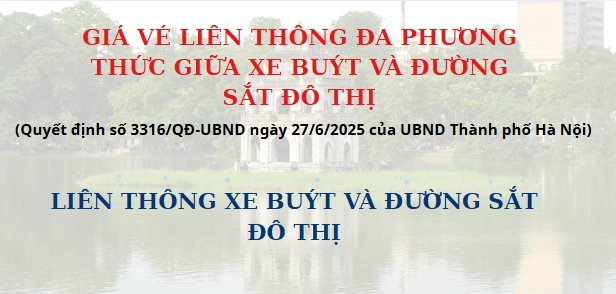 [Infographic] Giá vé liên thông đa phương thức giữa xe buýt và đường sắt đô thị