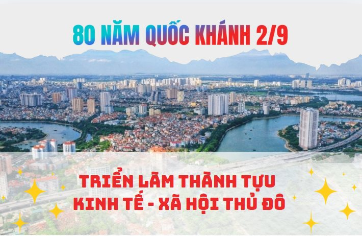 [Inforgraphic] Không gian triển lãm "Thành tựu kinh tế - xã hội Thủ đô nhân dịp kỷ niệm Quốc khánh 2/9"