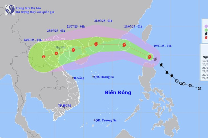 Bão số 3 (Wipha) liên tục tăng cấp trên Biển Đông, nhiều tỉnh thành Bắc Bộ bị ảnh hưởng