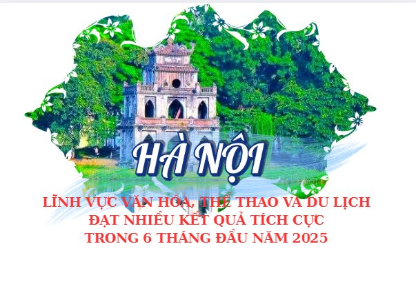 [Infographic] Hà Nội: Lĩnh vực Văn hóa, Thể thao và Du lịch đạt nhiều kết quả tích cực trong 6 tháng đầu năm 2025