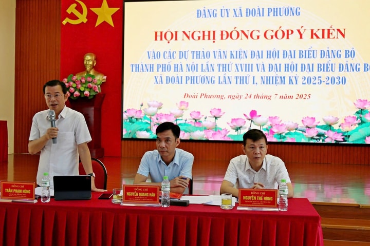 Xã Đoài Phương lấy ý kiến cho Dự thảo văn kiện chính trị Đại hội Đảng các cấp nhiệm kỳ 2025 - 2030