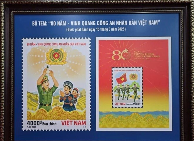 Phát hành bộ tem bưu chính “80 năm - Vinh quang Công an nhân dân Việt Nam”