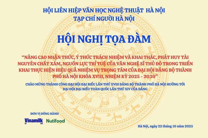 🔴Trực tiếp Tọa đàm: Nâng cao nhận thức, ý thức trách nhiệm và khai thác, phát huy tài nguyên chất xám, nguồn lực trí tuệ của văn nghệ sĩ Thủ đô trong triển khai thực hiện nhiệm vụ trọng tâm của Đại hội Đảng bộ TP Hà Nội