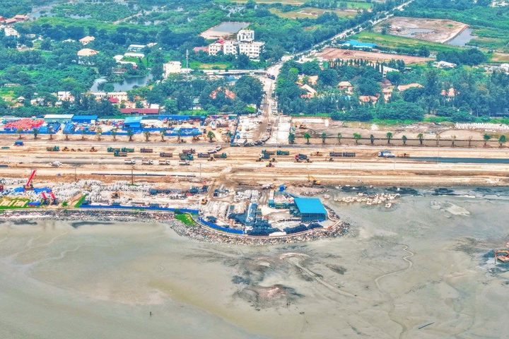 Vinhomes Cần Giờ sử dụng công nghệ san lấp biển bền vững hàng đầu Thế giới