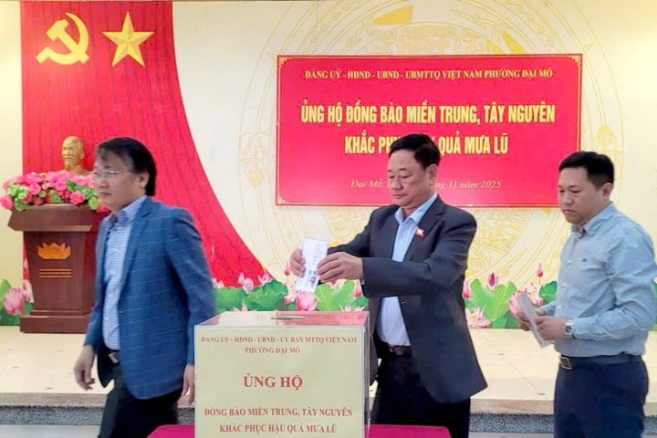 Phường Đại Mỗ hướng về đồng bào vùng lũ miền Trung ruột thịt