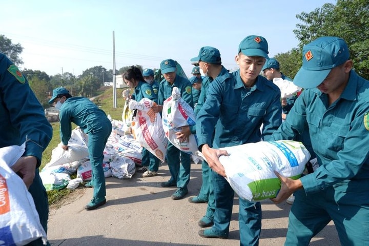 Xã Thanh Oai diễn tập xử lý các tình huống trong công tác phòng, chống thiên tai