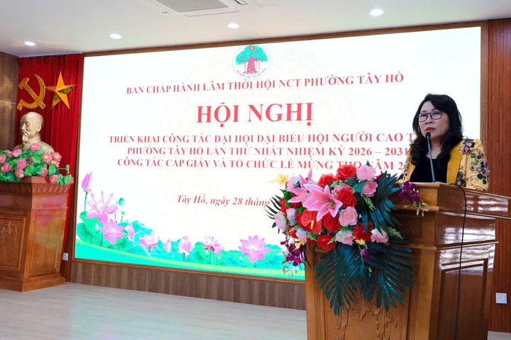 Hội NCT phường Tây Hồ triển khai nhiệm vụ Đại hội lần thứ I và công tác mừng thọ 2026