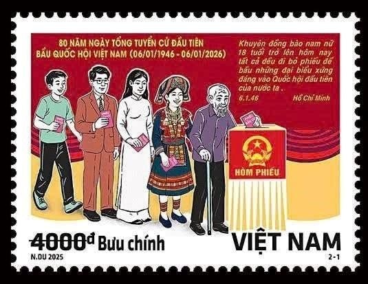 Phát hành bộ tem kỷ niệm 80 năm Quốc hội Việt Nam