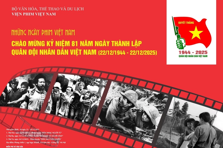 Chiếu phim chào mừng Ngày thành lập Quân đội Nhân dân Việt Nam