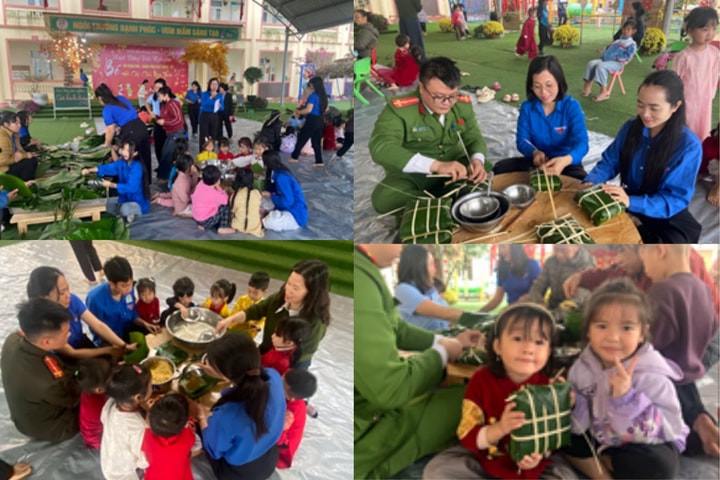 "Tết sum vầy - Xuân sẻ chia": Mang tết sớm đến các em nhỏ Trường Mầm non Bắc Sơn B