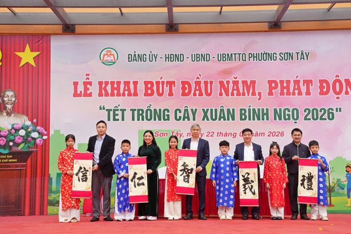 Phường Sơn Tây tổ chức Lễ khai bút, phát động Tết trồng cây Xuân Bính Ngọ 2026