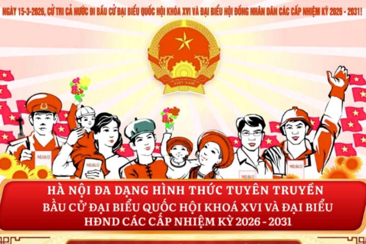 [Infographic] Đa dạng hình thức tuyên truyền cuộc bầu cử ĐBQH khóa XVI và đại biểu HĐND các cấp nhiệm kỳ 2026 - 2031
