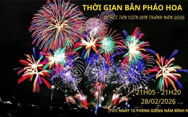 Lần đầu tiên bắn pháo hoa tại Lễ hội Tản Viên Sơn Thánh