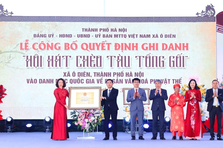 Hội hát chèo tàu Tổng Gối là sản phẩm văn hóa phi vật thể quốc gia