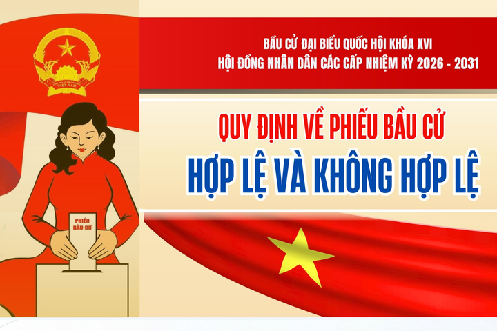 [Infographic] Quy định phiếu bầu cử ĐBQH khóa XVI và đại biểu HĐND các cấp nhiệm kỳ 2026 - 2031