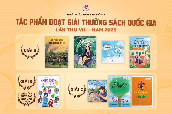 NXB Kim Đồng “bội thu” với 8 ấn phẩm được trao Giải thưởng Sách Quốc gia lần thứ VIII