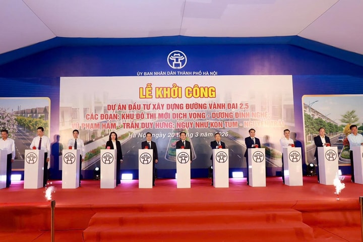 Khởi công Dự án đường Vành đai 2,5 qua địa bàn các phường Thanh Xuân, Cầu Giấy và Yên Hòa