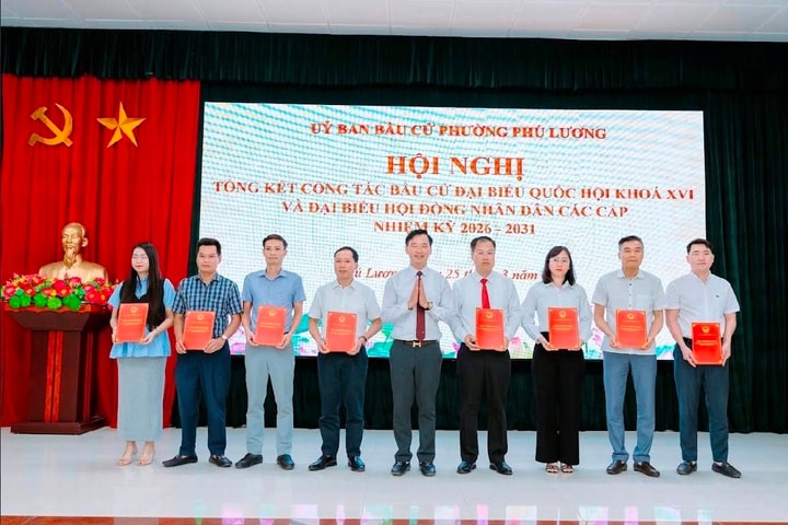 Phường Phú Lương tổ chức hội nghị tổng kết công tác tổ chức bầu cử ĐBQH khóa XVI và đại biểu HĐND các cấp nhiệm kỳ 2026-2031