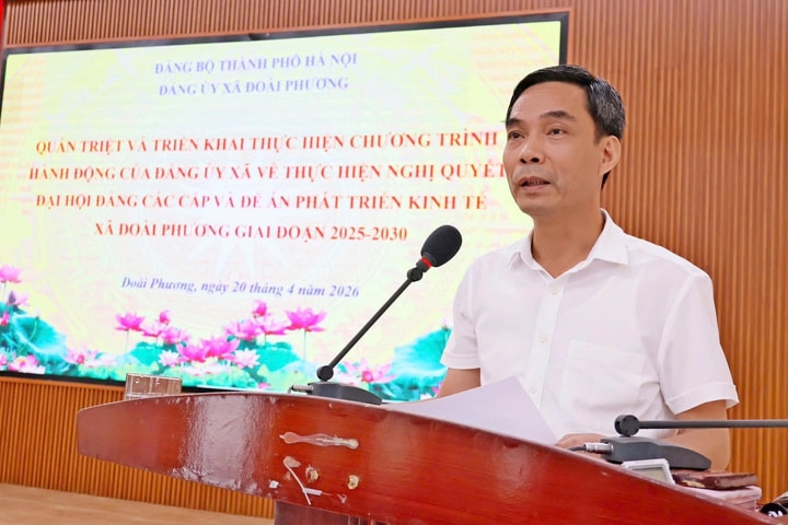 Xã Đoài Phương triển khai Nghị quyết Đại hội Đảng các cấp, chủ trương lớn của Thành ủy Hà Nội