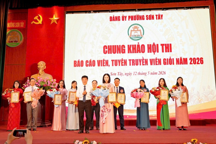 Sôi nổi Chung khảo Hội thi “Báo cáo viên, tuyên truyền viên giỏi phường Sơn Tây năm 2026”