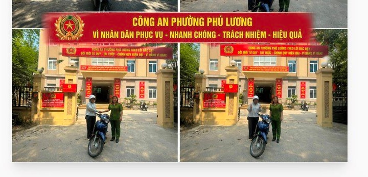 Công an phường Phú Lương nhanh chóng tìm lại xe máy bị mất, trao trả cho người dân