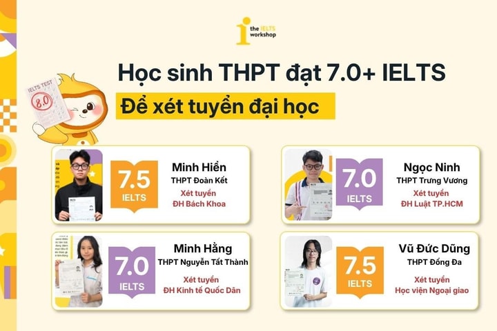 Sở hữu IELTS từ sớm giúp sĩ tử mở rộng cơ hội vào đại học