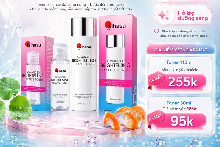 ‏Kihasu ra mắt Essence Toner mới: Dịu ẩm làn da sau làm sạch ‏