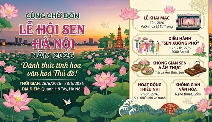 Lễ hội Sen Hà Nội năm 2026: Tôn vinh vẻ đẹp văn hóa Việt và lan tỏa thúc đẩy du lịch Thủ đô