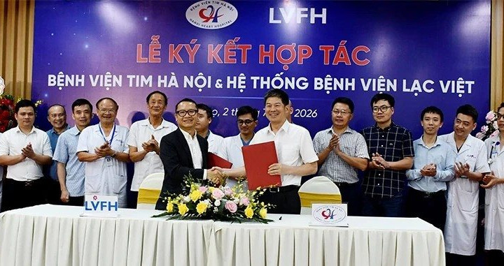 Bệnh viện Tim Hà Nội hợp tác với Hệ thống Bệnh viện Hữu nghị Lạc Việt nhằm nâng cao chất lượng điều trị tim mạch