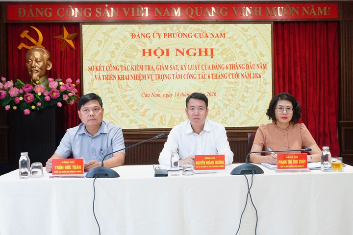 Phường Cửa Nam sơ kết công tác kiểm tra, giám sát và kỷ luật của Đảng 6 tháng đầu năm 2026