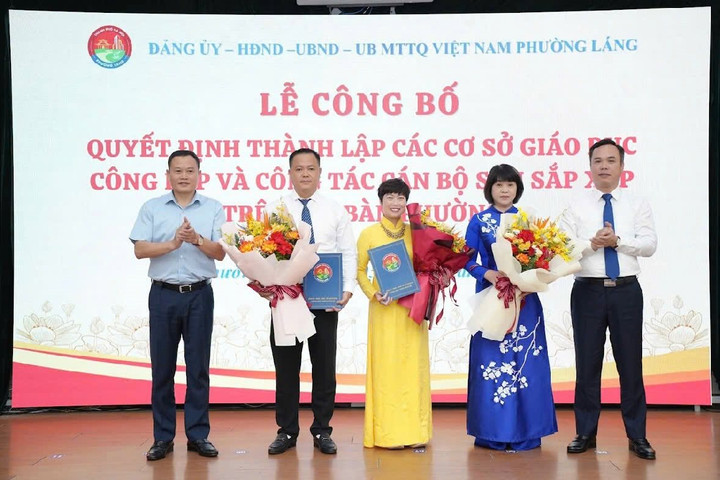 Phường Láng thành lập trường liên cấp sau sắp xếp, tổ chức lại các cơ sở giáo dục